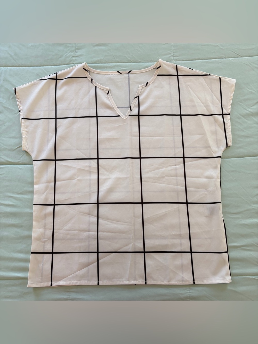 White checkered blouse